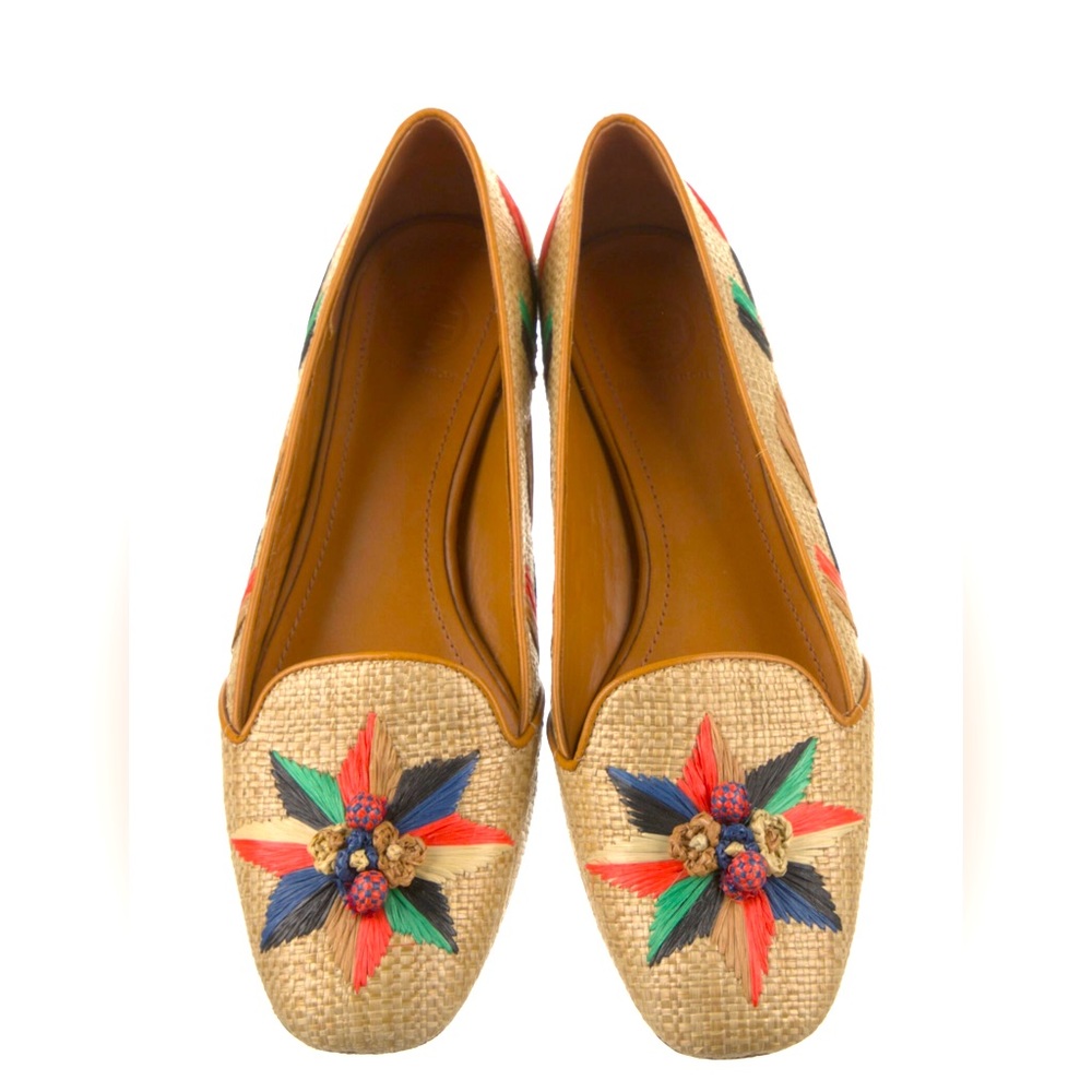 Tory Burch Raffia Flats EUC Size 8.5!!!